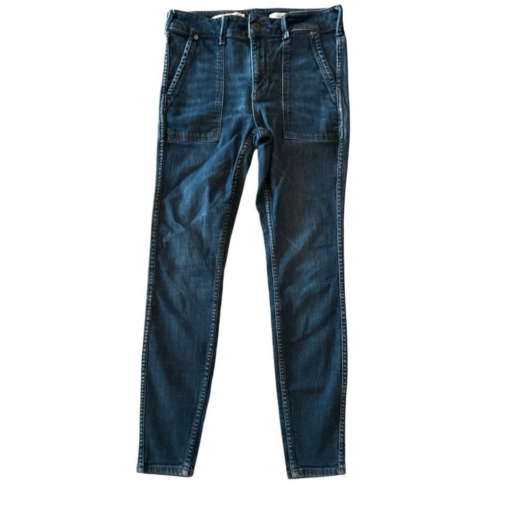 Pilcro And The Letterpress By Anthropologie Zip Fly Skinny Jeans Blue Size 29